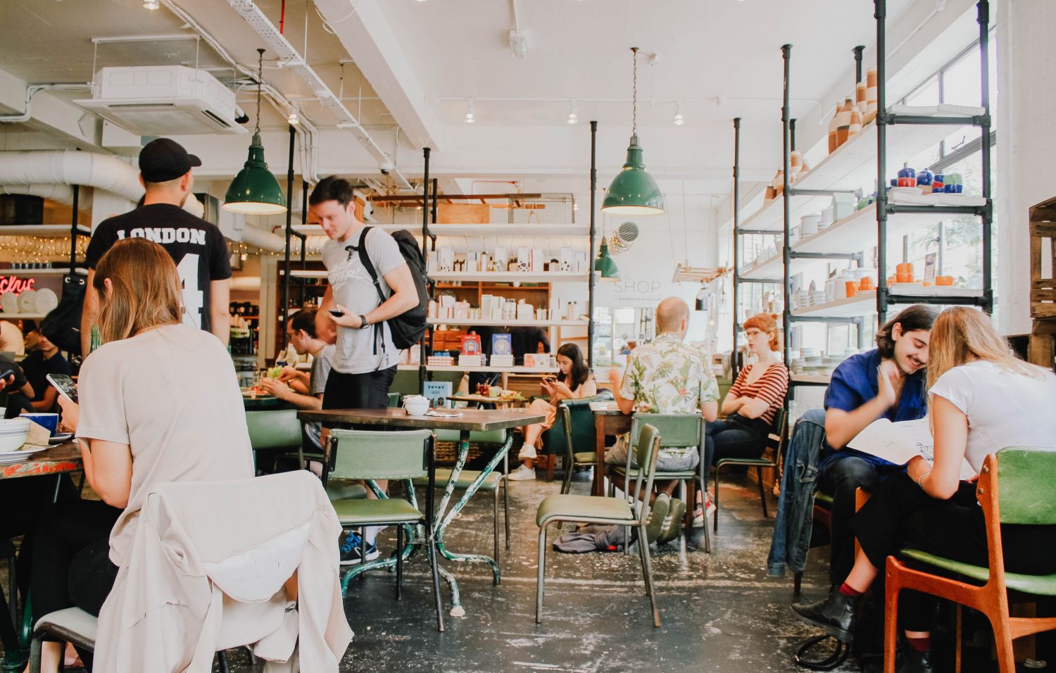 People in a cafe