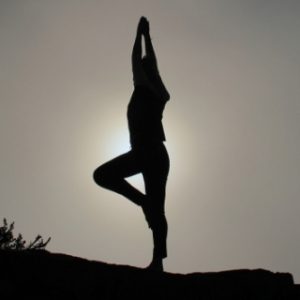 Person in yoga pose